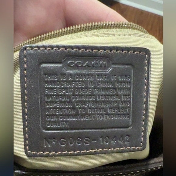 Coach Brown Suede Tote Bag RARE! - Picture 9 of 10